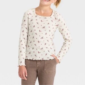 Floral Long Sleeve Kids Top